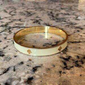 Kate Spade Gold and Cream Spade Bangle Bracelet